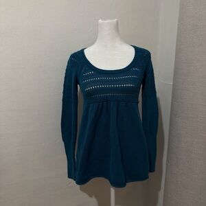 Teal Knit Women's Top